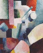 August Macke Farbige Formenkomposition painting